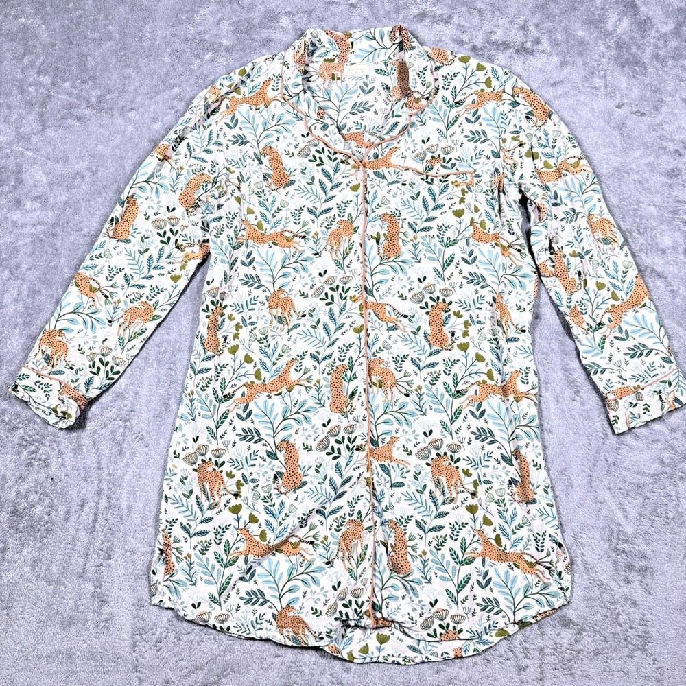World Market-Leopards In The Jungle Rayon Sleep shirt- Size‎ L/XL